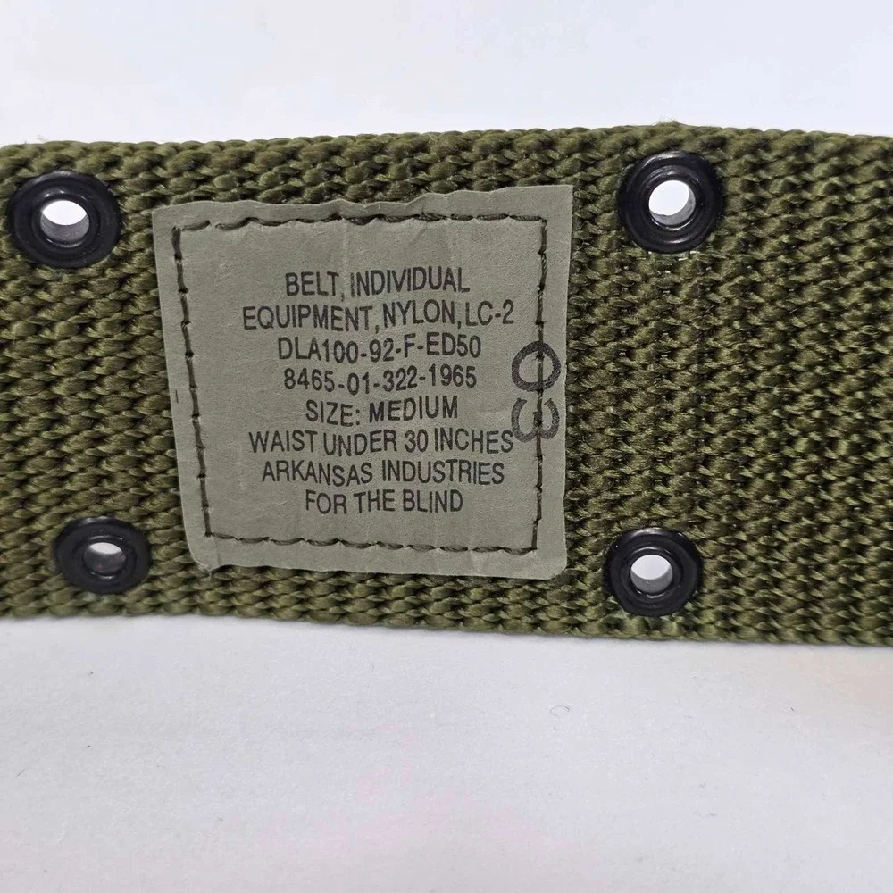 US Military ALICE LC-2 Nylon Individual Equipment Belt Olive Drab Medium 1992